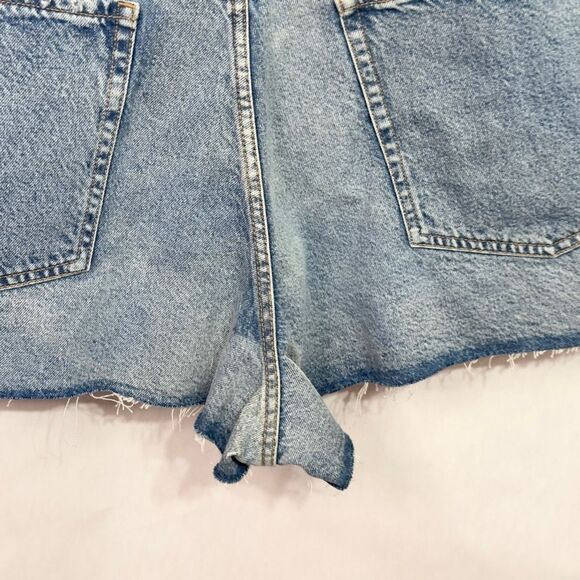 Old Navy Plus Size 26 Denim Shorts Light Blue Jean OG Straight High Rise 418 - Picture 9 of 12